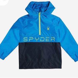 Spyder Boy's Pop Over 1/2 Zip Pullover Windbreaker Jacket